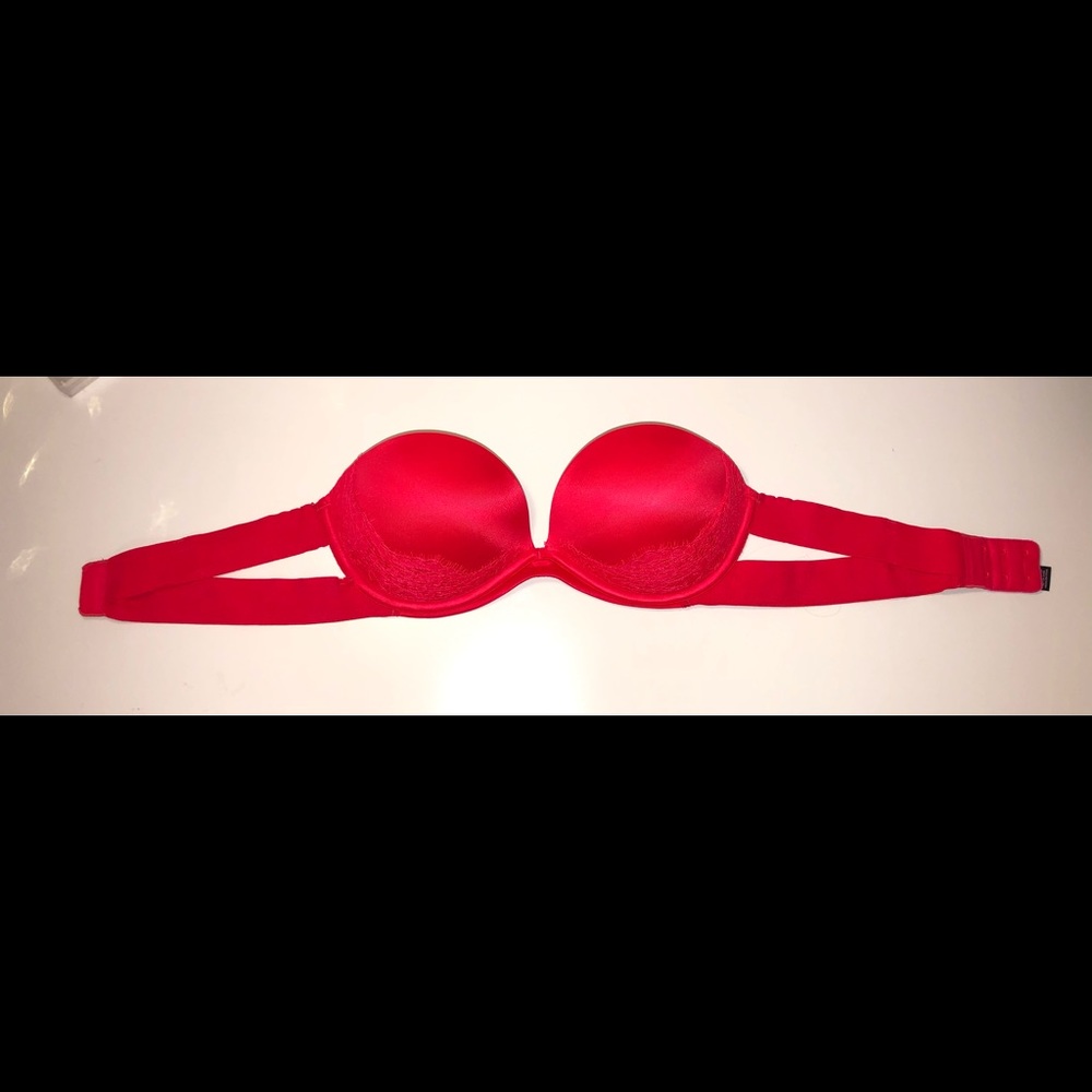 Victoria Secret Strapless Red Bra